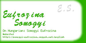 eufrozina somogyi business card